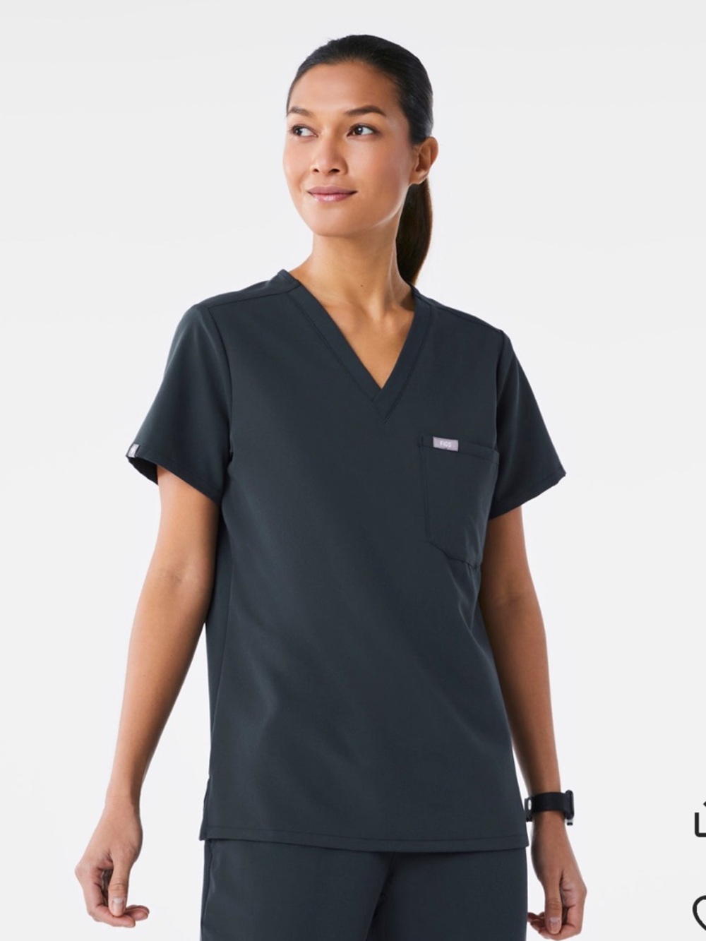Figs Catarina Scrub Top in Dark Harbor Size Medium Petite